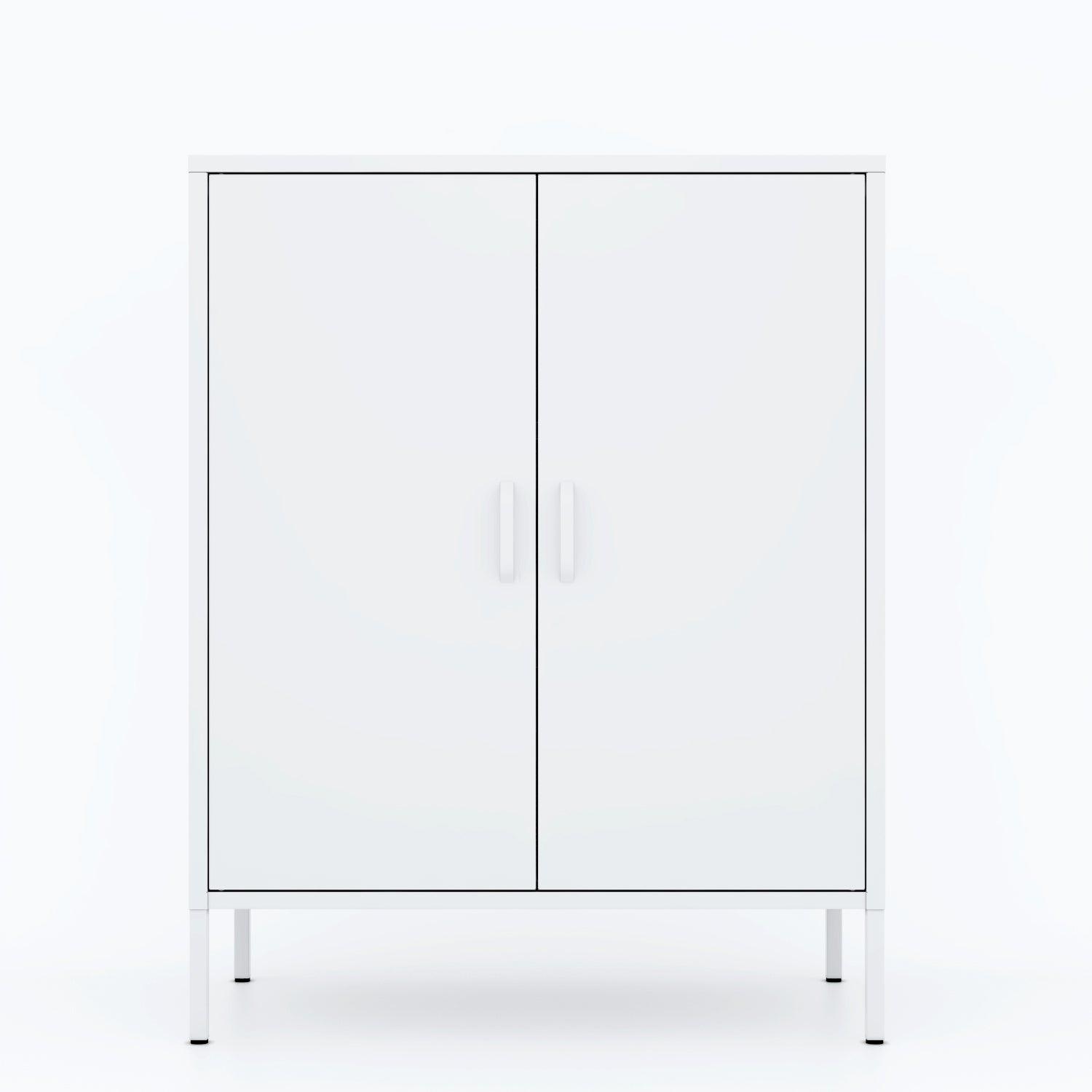 🆓🚛 Metal Storage Locker Cabinet, Adjustable Shelves Free Standing Sideboard Steel Cabinets for Office, Home