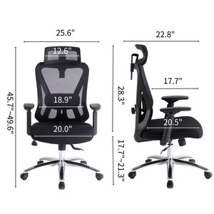 Ergonomic Office Desk Chair, Mesh High Back Computer Chair with Adjustable 3D Headrest & Lumbar Support & Flip-Up Arms Executive/Home/Study/Work Office Desk Chairs with Wheels