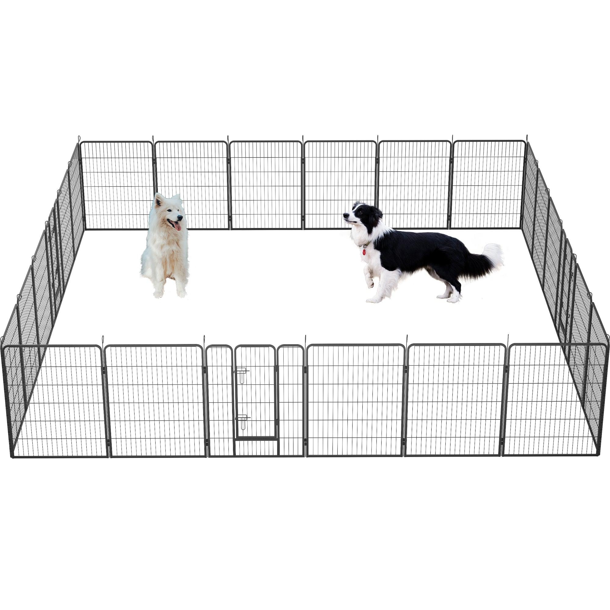 Dog Playpen Foldable 24 Panels Dog Pen 40" Height Pet Enclosure Dog Fence Outdoor With Lockable Door For Large/Medium/Small Dogs, Puppy Playpen, RV, Camping Pet Fence