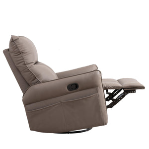 3-In-1 Swiveling, Rocking & Reclining Recliner Chair - Brown LamCham