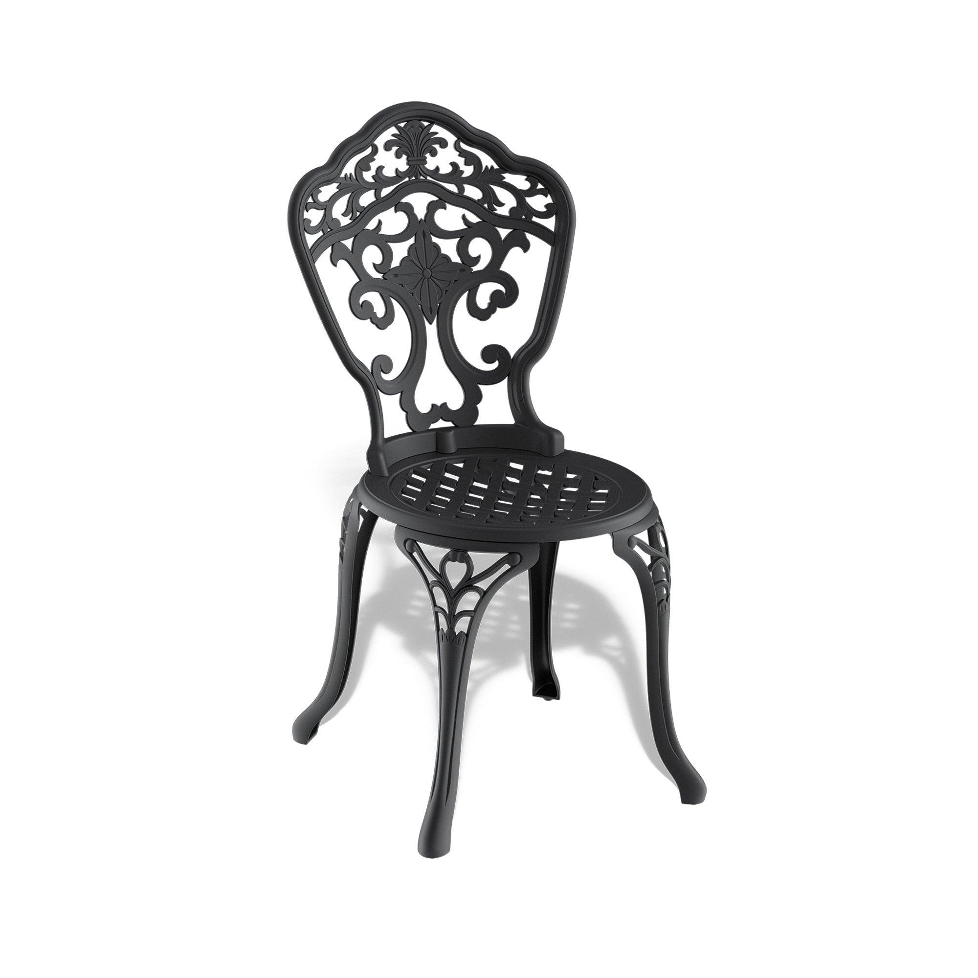 3-Piece Set Of Cast Aluminum Patio Furniture  With Black Frame LamCham