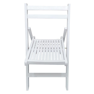 Furniture Slatted Wood Folding Special Event Chair - White, Set Of 4, FOLDING CHAIR, FOLDABLE STYLE