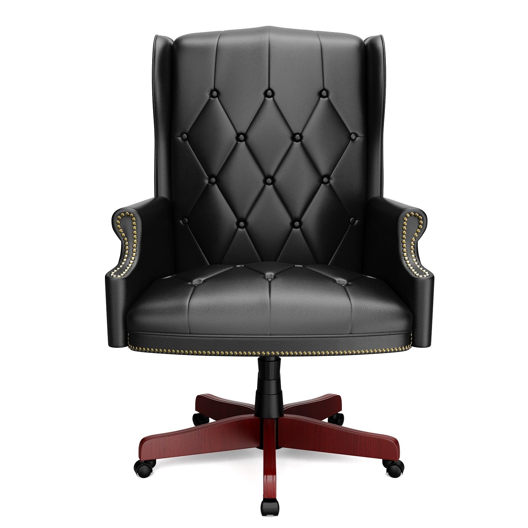 330LBS Executive Office Chair, Ergonomic Design High Back Reclining Comfortable Desk Chair - Black LamCham