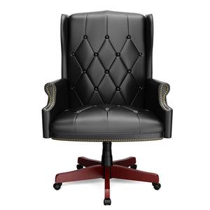 330LBS Executive Office Chair, Ergonomic Design High Back Reclining Comfortable Desk Chair - Black LamCham