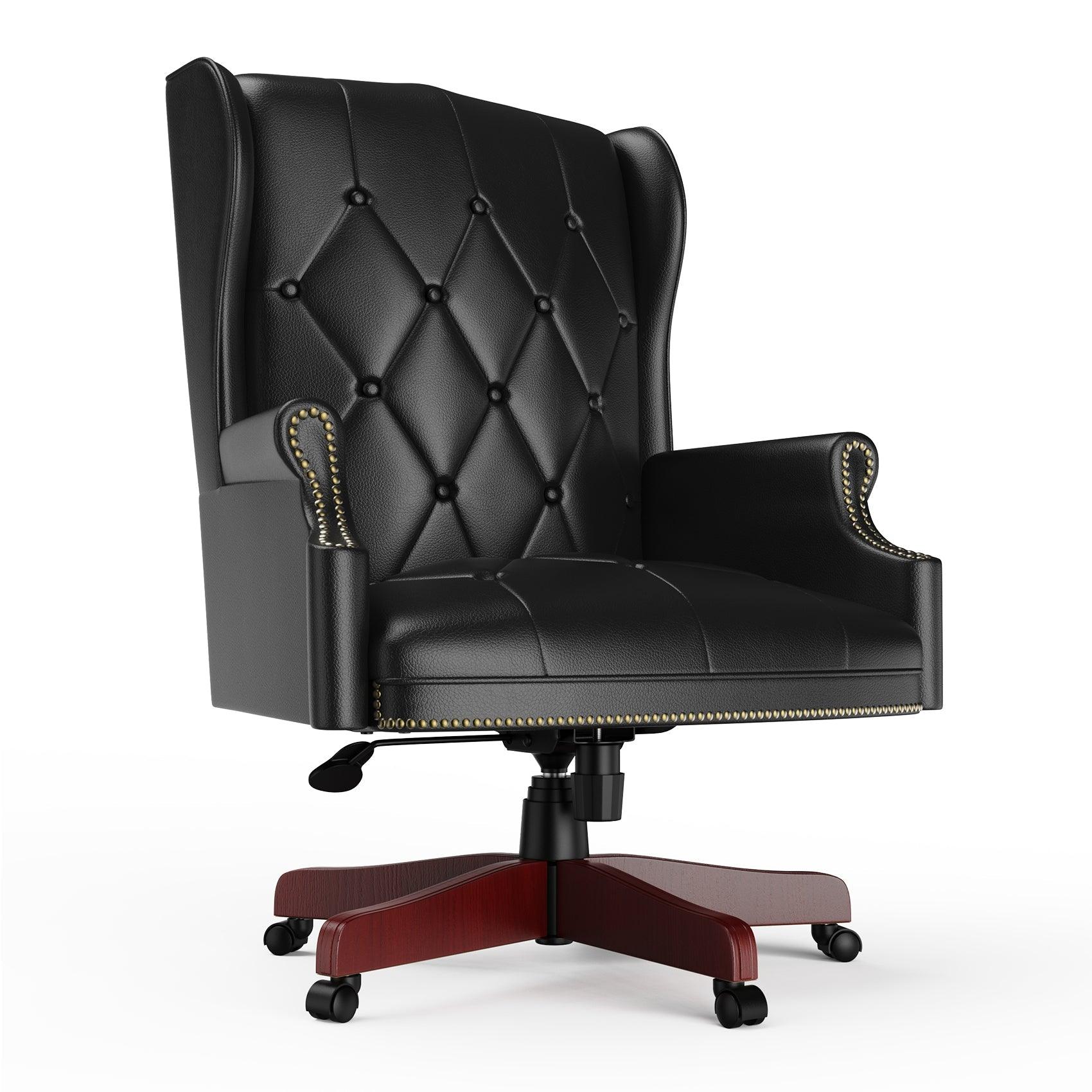 330LBS Executive Office Chair, Ergonomic Design High Back Reclining Comfortable Desk Chair - Black LamCham