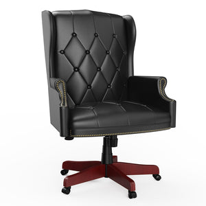 330LBS Executive Office Chair, Ergonomic Design High Back Reclining Comfortable Desk Chair - Black LamCham