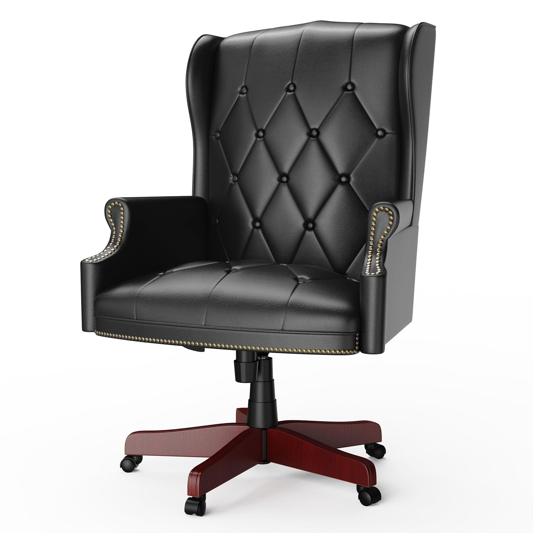 330LBS Executive Office Chair, Ergonomic Design High Back Reclining Comfortable Desk Chair - Black LamCham