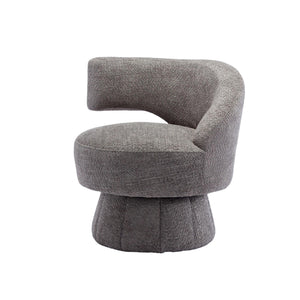 360 Degree Swivel Cuddle Barrel Accent  Chairs, Round Armchairs with Wide Upholstered, Fluffy  Fabric Chair for Living Room, Bedroom, Office, Waiting Rooms LamCham