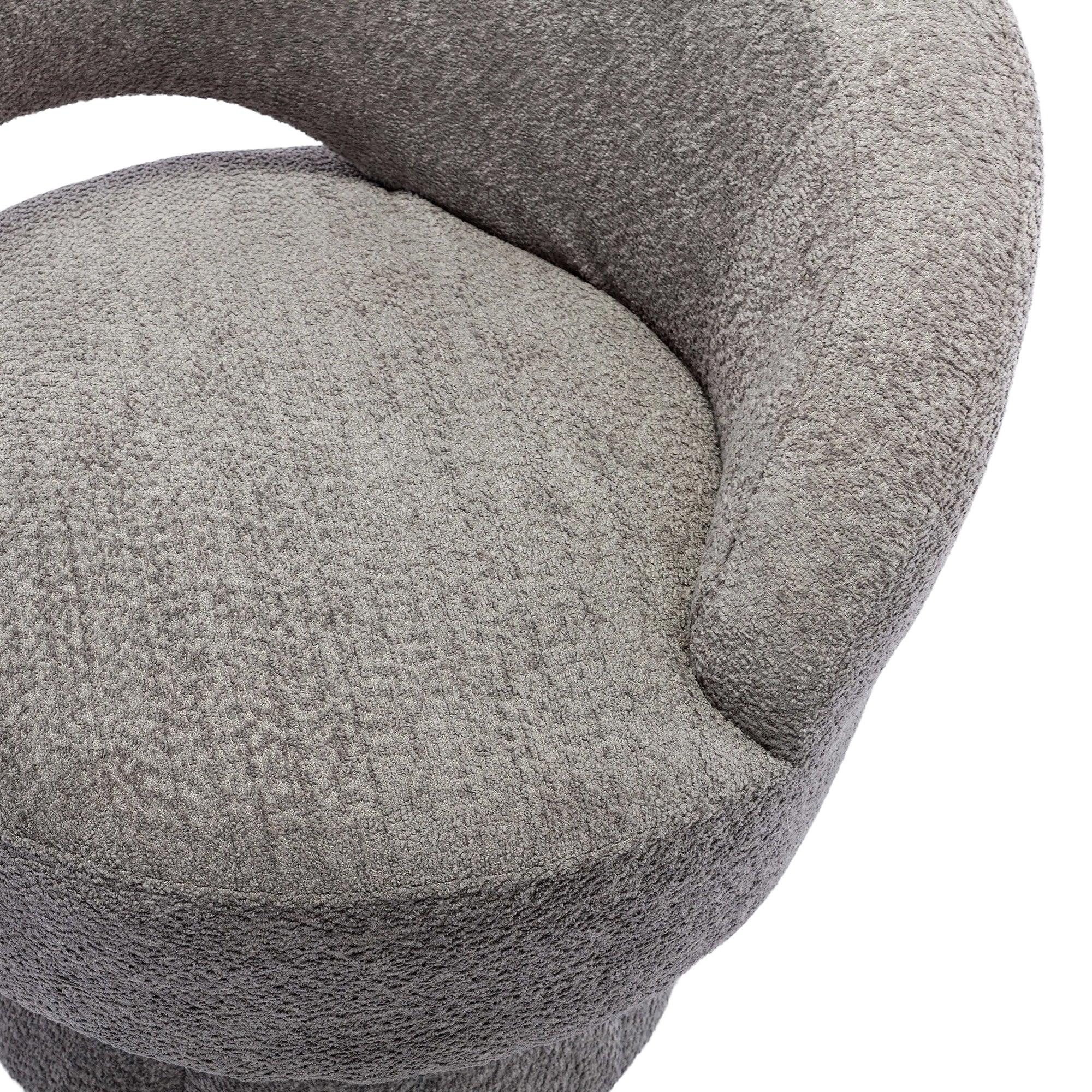 360 Degree Swivel Cuddle Barrel Accent  Chairs, Round Armchairs with Wide Upholstered, Fluffy  Fabric Chair for Living Room, Bedroom, Office, Waiting Rooms LamCham