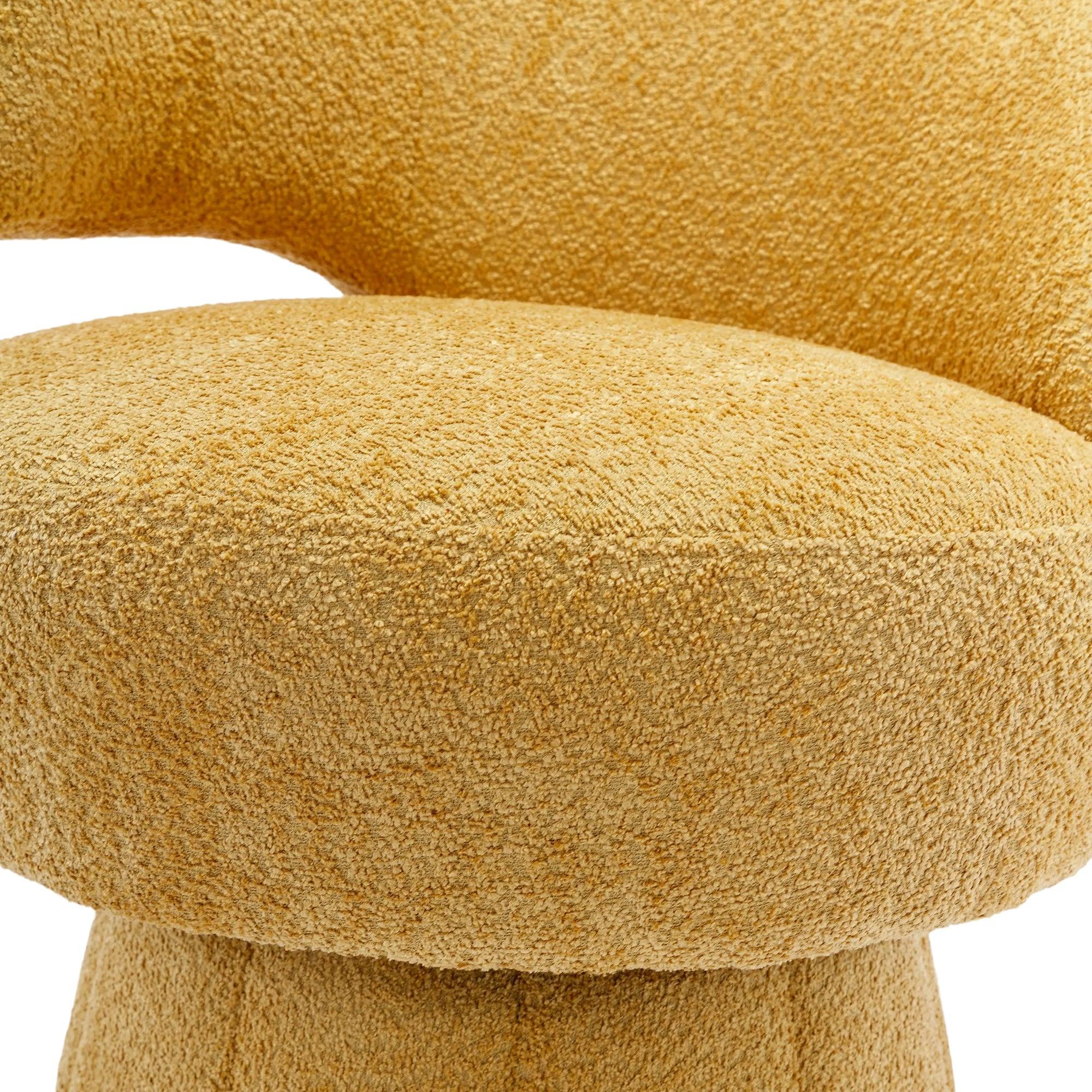 360 Degree Swivel Cuddle Barrel Accent  Chairs, Round Armchairs with Wide Upholstered, Fluffy  Fabric Chair for Living Room, Bedroom, Office, Waiting Rooms LamCham