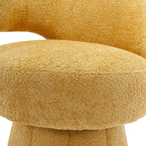 360 Degree Swivel Cuddle Barrel Accent  Chairs, Round Armchairs with Wide Upholstered, Fluffy  Fabric Chair for Living Room, Bedroom, Office, Waiting Rooms LamCham