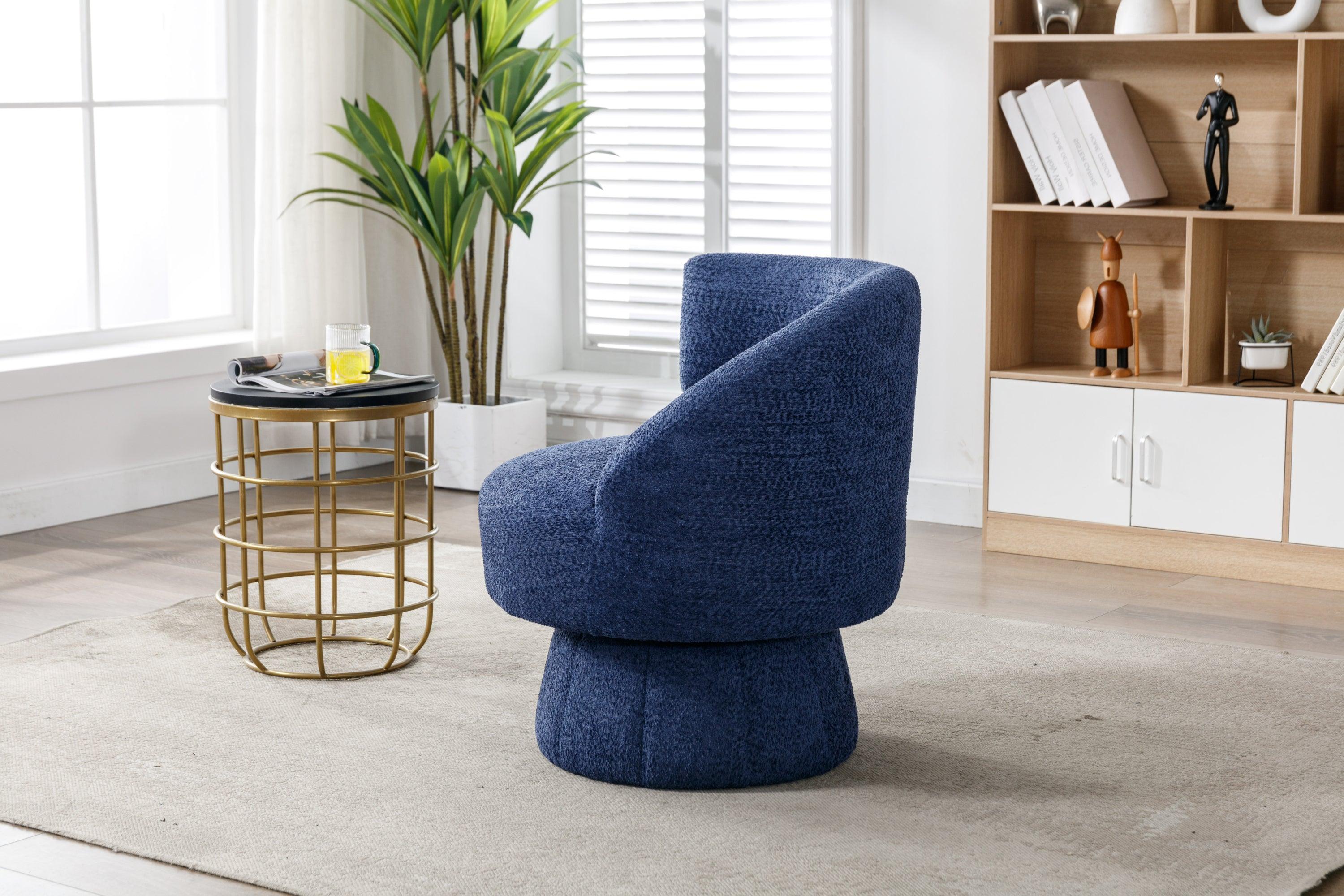 360 Degree Swivel Cuddle Barrel Accent  Chairs, Round Armchairs with Wide Upholstered, Fluffy  Fabric Chair for Living Room, Bedroom, Office, Waiting Rooms LamCham