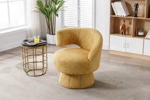 360 Degree Swivel Cuddle Barrel Accent  Chairs, Round Armchairs with Wide Upholstered, Fluffy  Fabric Chair for Living Room, Bedroom, Office, Waiting Rooms LamCham