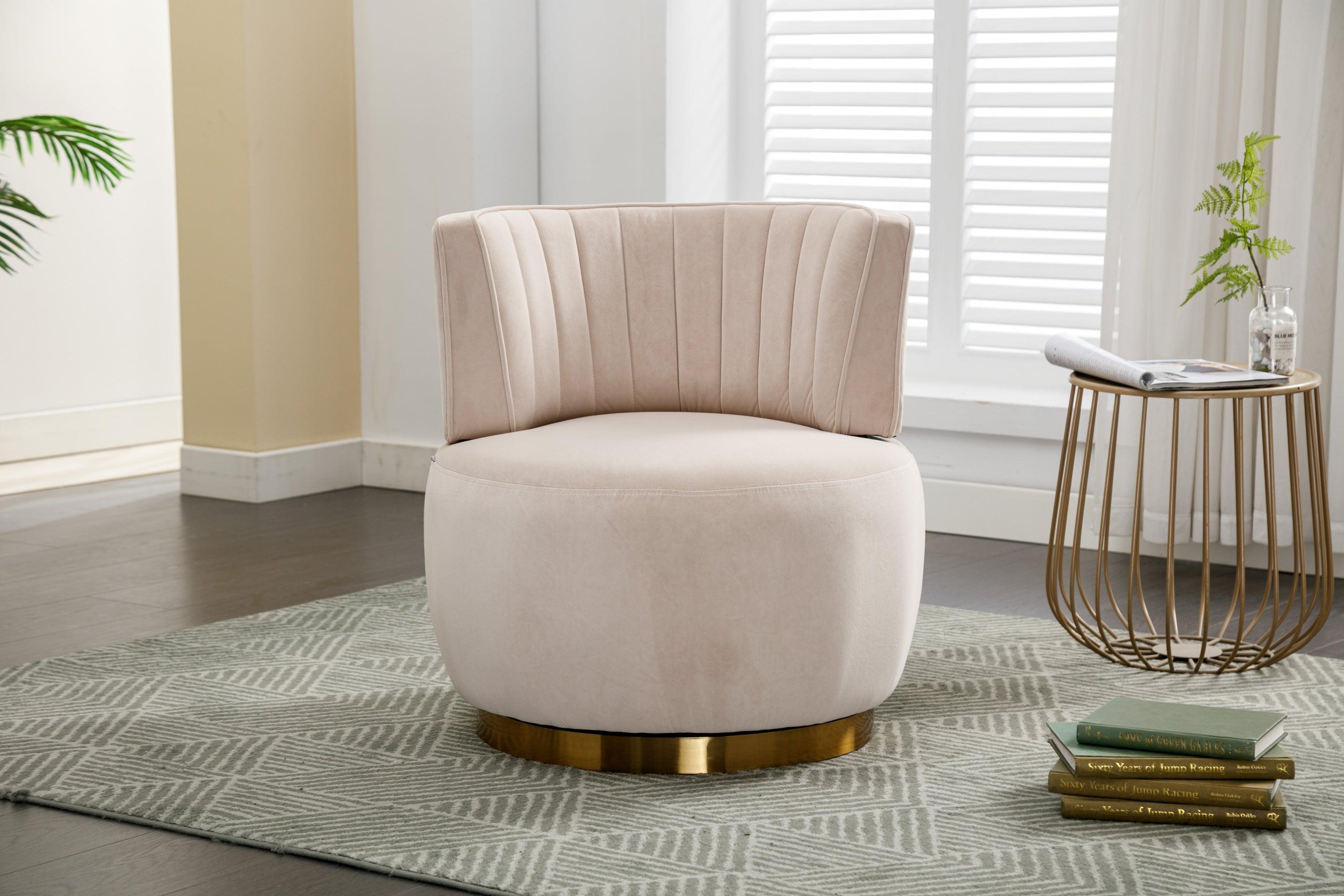 360 Degree Swivel Cuddle Barrel Fluffy Velvet Fabric Chair Accent Sofa Chair LamCham
