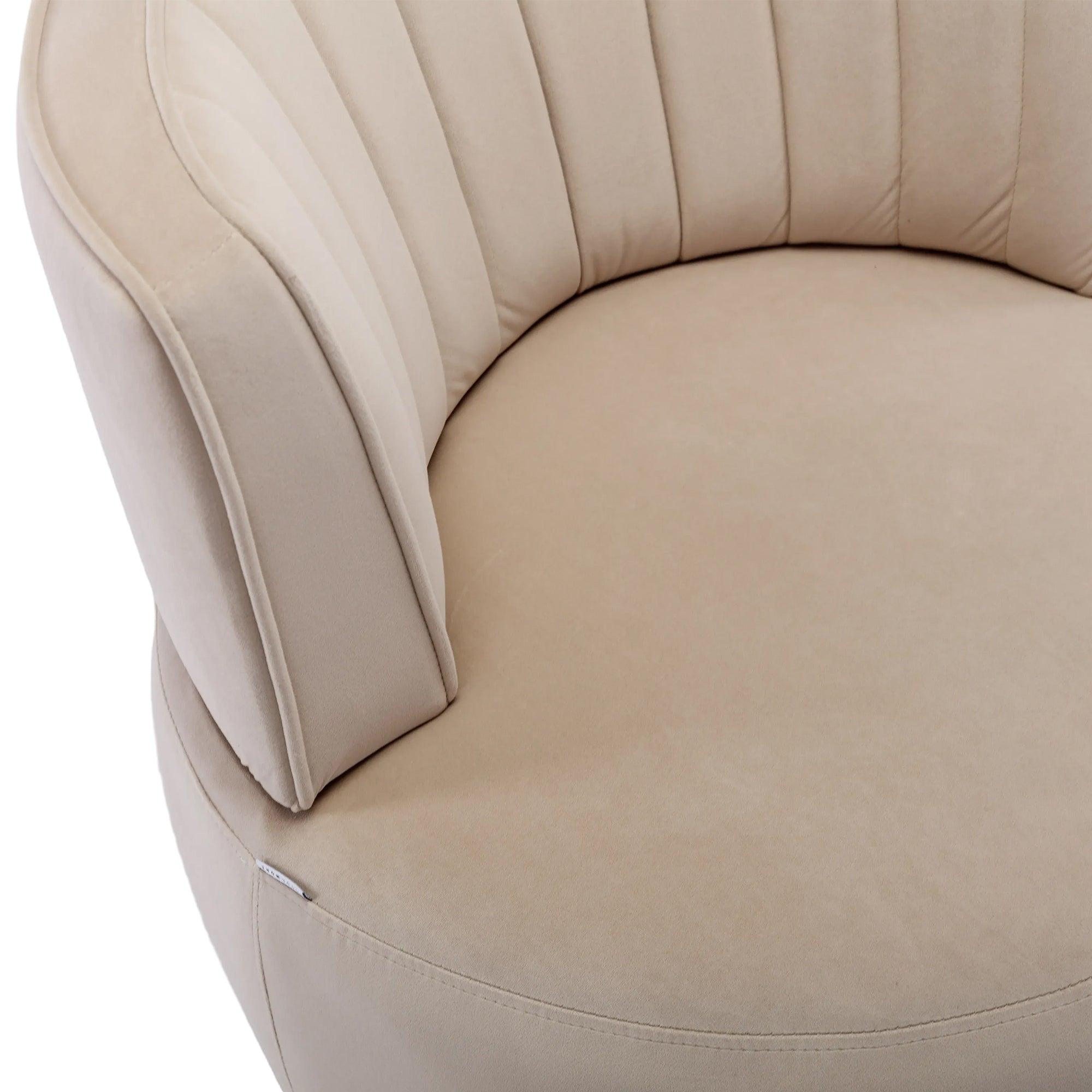 360 Degree Swivel Cuddle Barrel Fluffy Velvet Fabric Chair Accent Sofa Chair LamCham