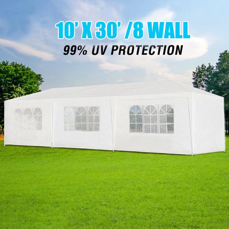 🆓🚛 10X30' Wedding Party Canopy Tent Outdoor Gazebo With 8 Removable Sidewalls