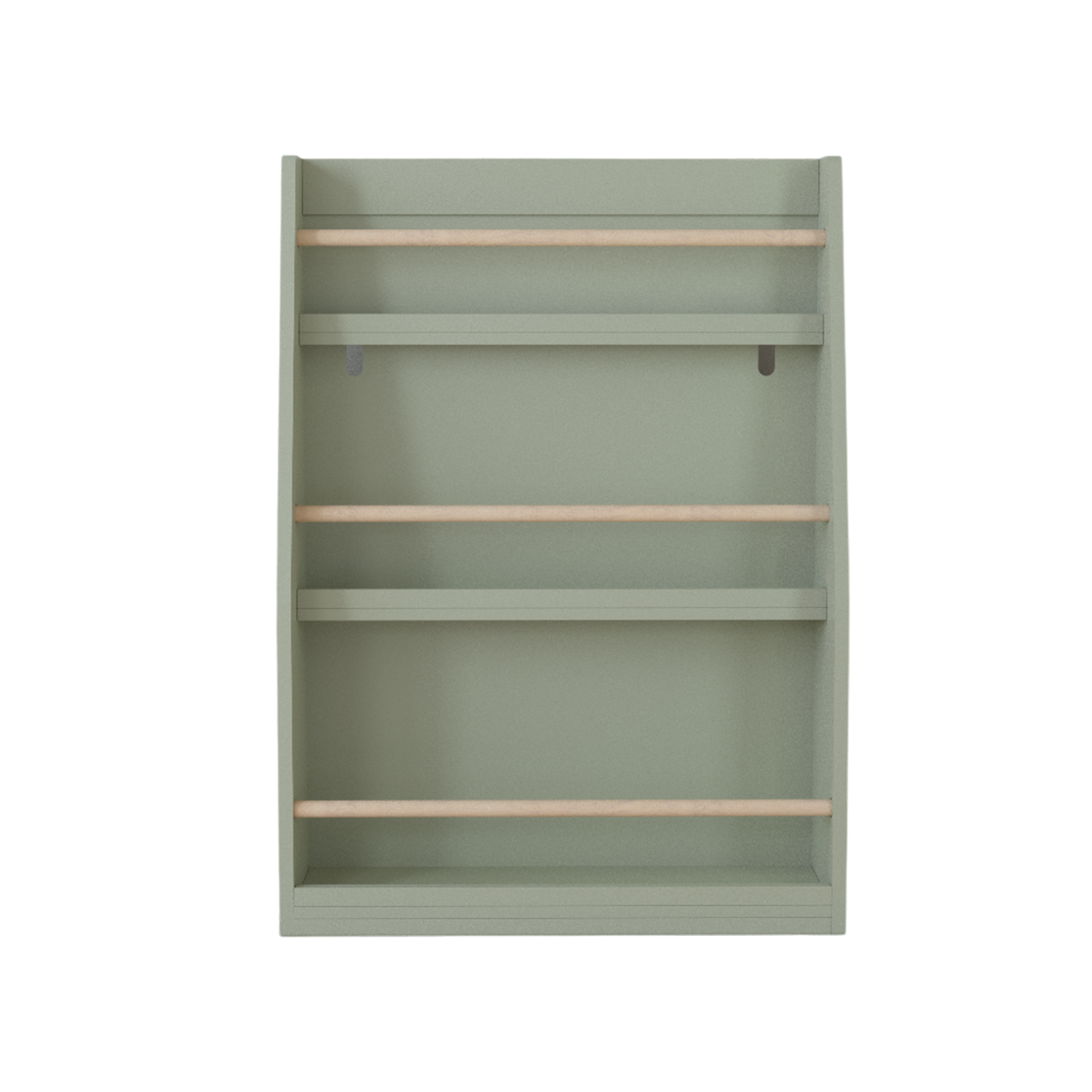 3 Tier Kids Book Shelf in Sage with Pine Wood and MDF Construction, Compact Storage for Bedrooms, Playrooms, and Classrooms