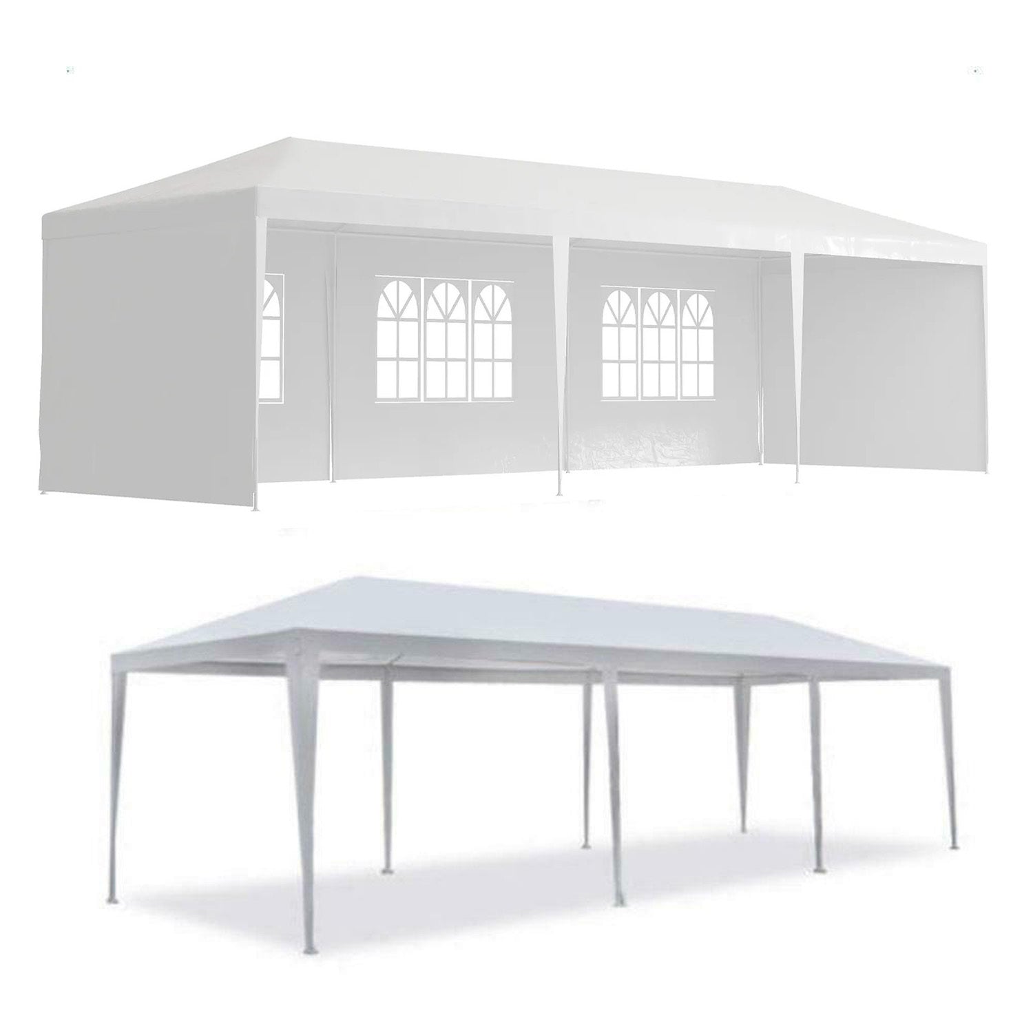 10x30' Outdoor Garden Gazebo Wedding Party Tent Canopy Marquee With 5 Removable  Sidewalls