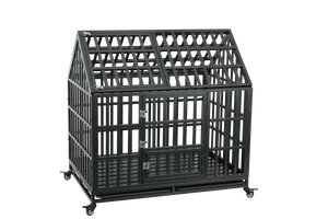 Heavy Duty Dog Cage  Pet Crate With Roof