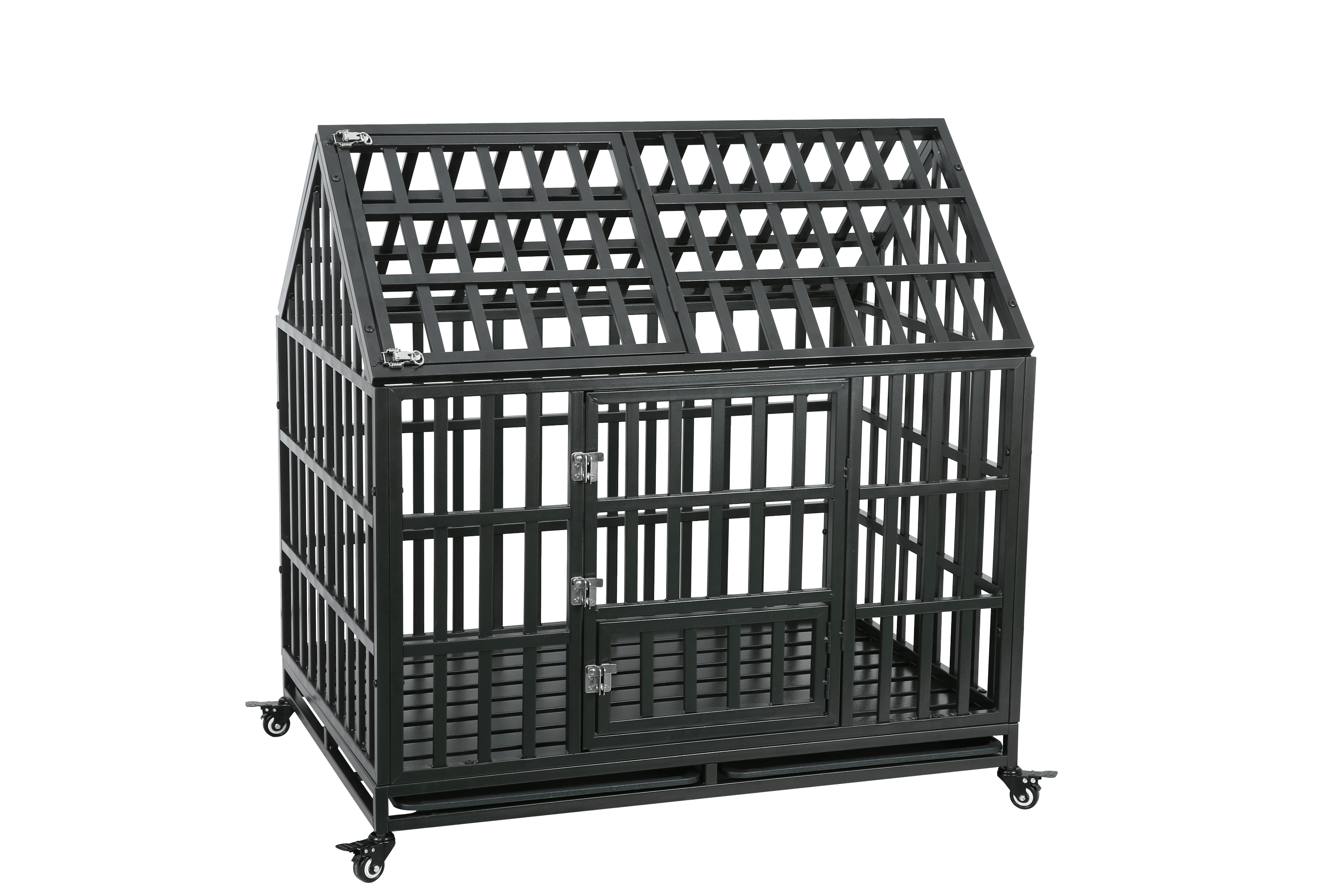 Heavy Duty Dog Cage  Pet Crate With Roof