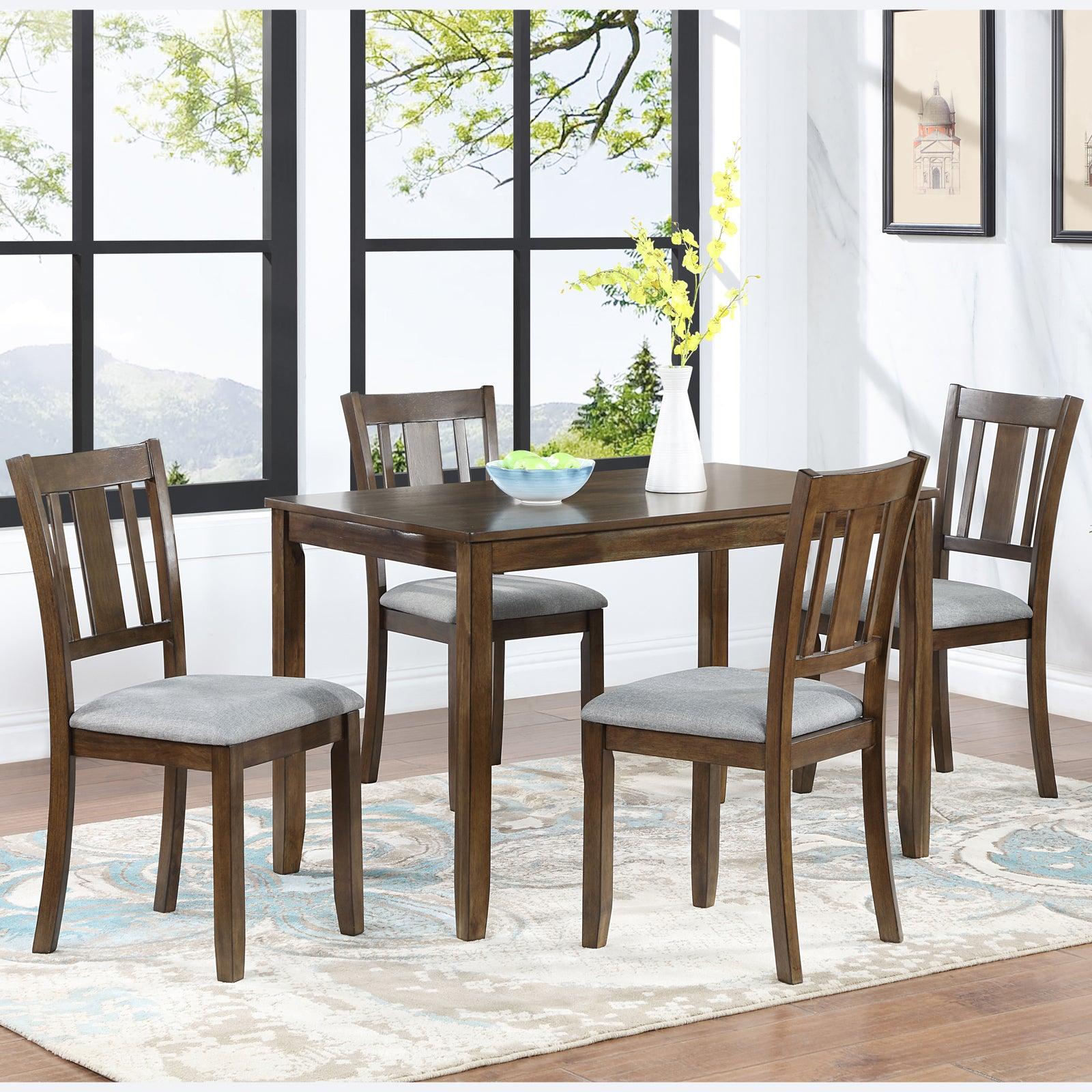 🆓🚛 Dining Chairs Set for 4, Kitchen Chair With Padded Seat, Side Chair for Dining Room, Walnut