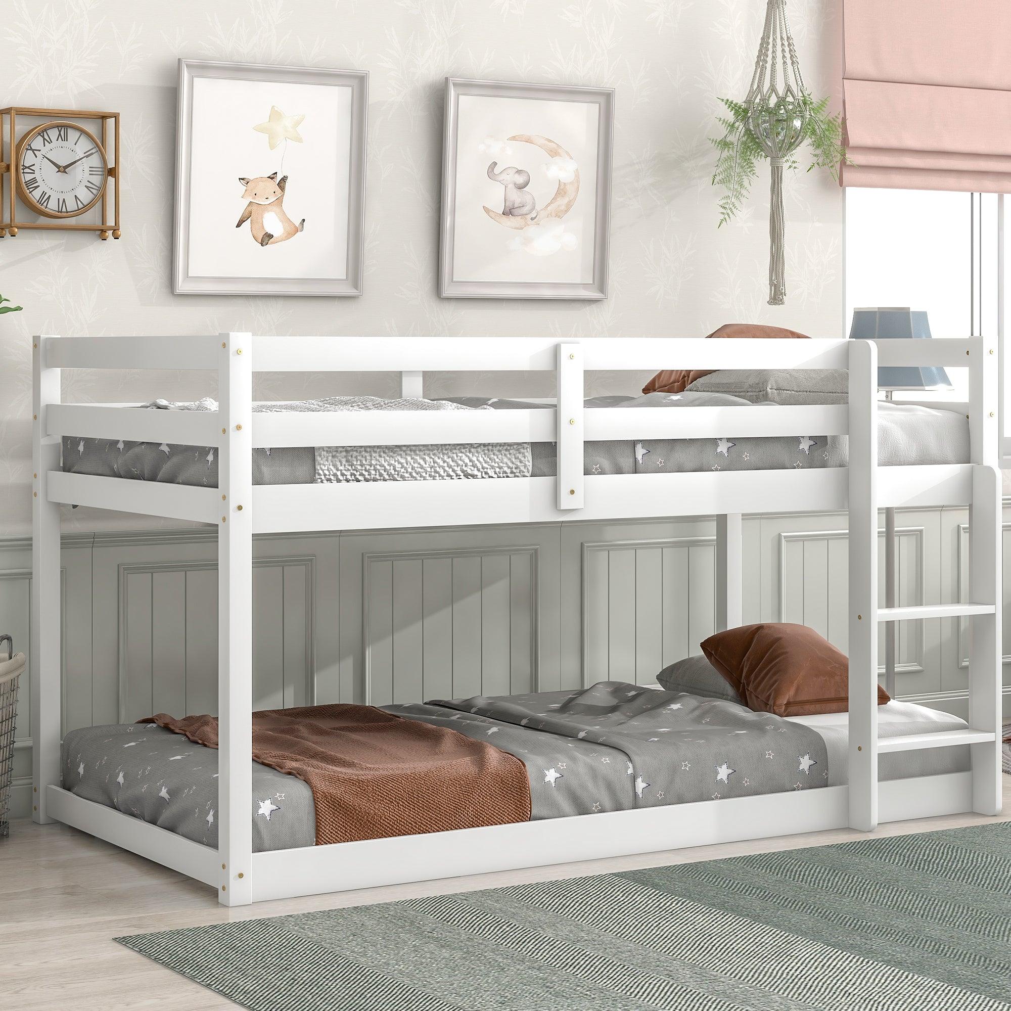 🆓🚛 Loft Twin Bed, White