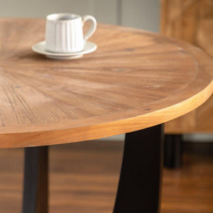 39.37" Vintage Style Round Dining Table with Scattering Pattern Splicing Table Top, for Office, Dining Room and Living Room
