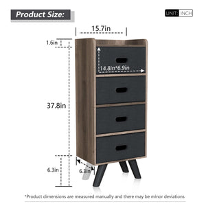 4 Drawer Fabric Dresser Storage Tower, 4-Tier Wide Drawer Dresser, Fabric Storage Tower With Handrail And Removable Drawers, Organizer Unit For Bedroom, Closet, Entryway, Hallway, Nursery Ro LamCham