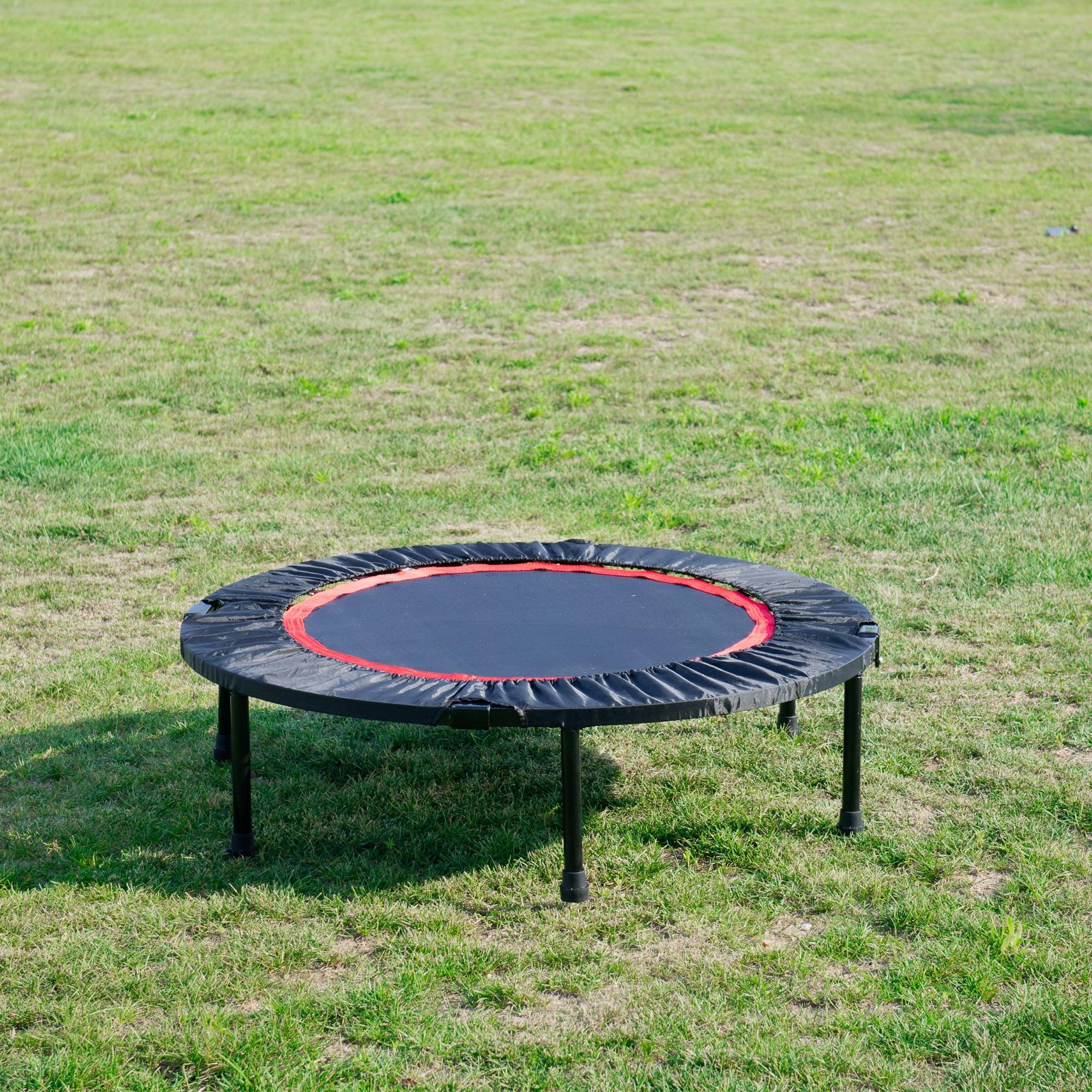 40 Inch Mini Exercise Trampoline For Adults Or Kids - Indoor Fitness Rebounder Trampoline With Safety Pad | Max LamCham