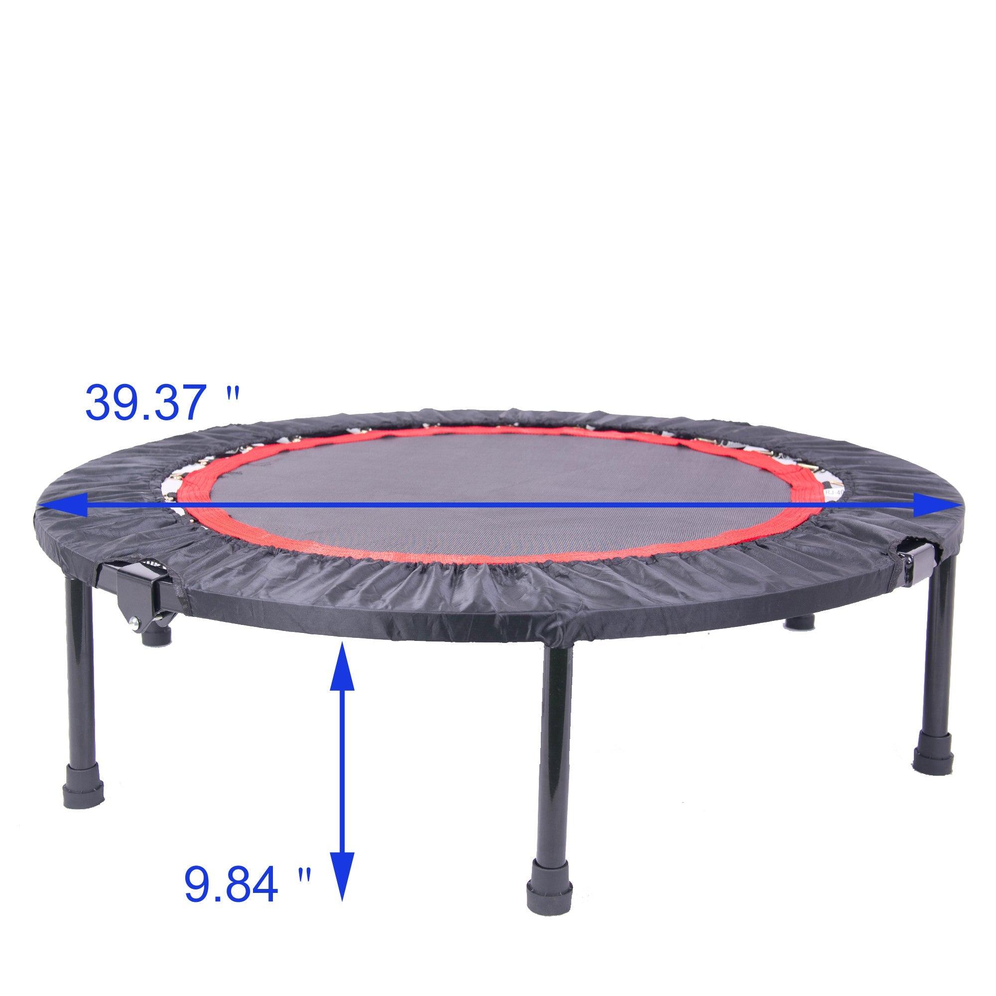 40 Inch Mini Exercise Trampoline For Adults Or Kids - Indoor Fitness Rebounder Trampoline With Safety Pad | Max LamCham