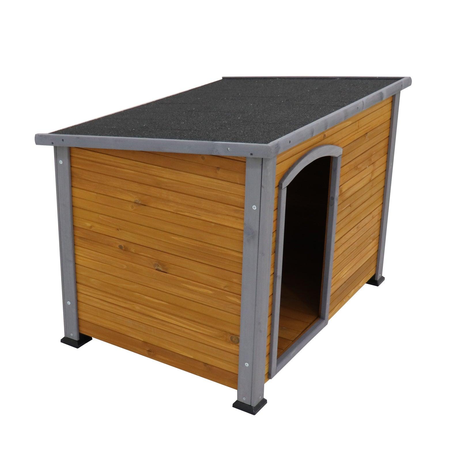 Dog House Outdoor & Indoor  Wooden Dog Kennel For Winter With Raised Feet Weatherproof For Large Dogs