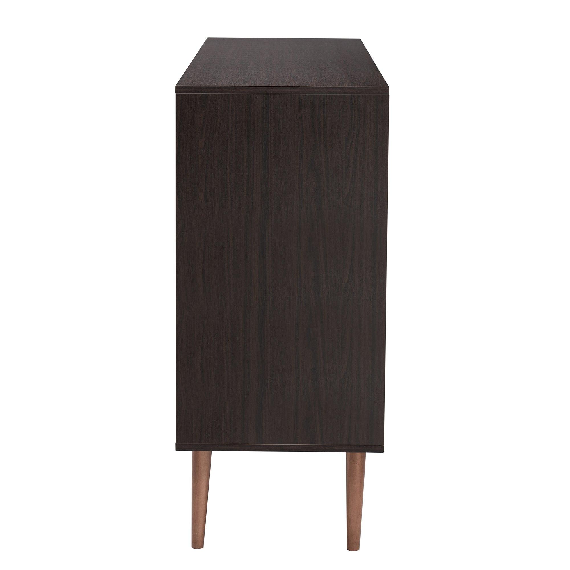 Featured Two-door Storage Cabinet with Three Drawers and Metal Handles , Suitable for Corridors, Entrances, Living rooms, and Study