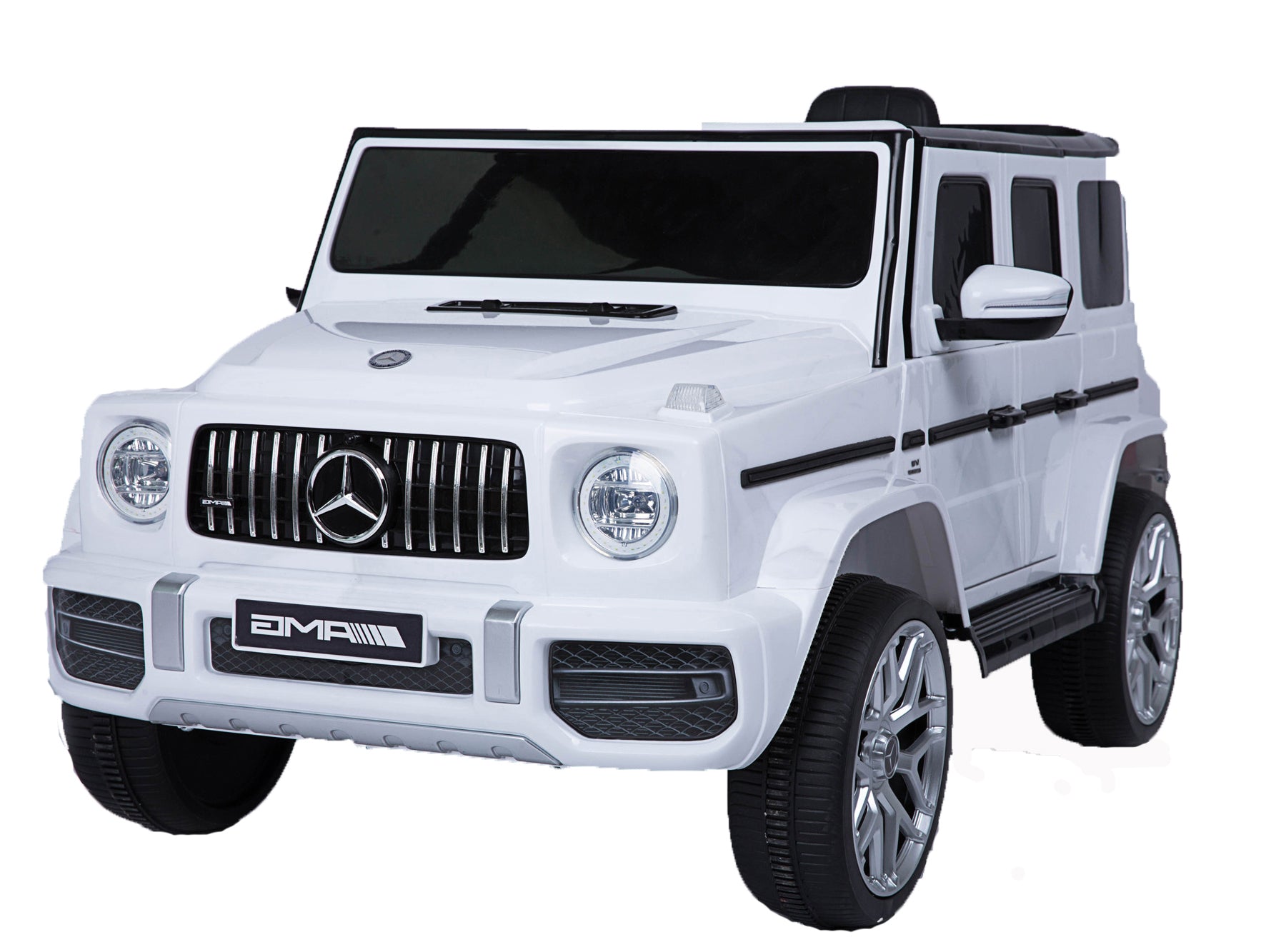 🆓🚛 Licensed Mercedes-Benz G63 Kids Ride On Car, Kids Electric Car With Remote Control 12V Licensed Children Car Motorized Vehicles for Girls, Boys, Gift, Music, Horn, Spring Suspension, Safety Lock, White