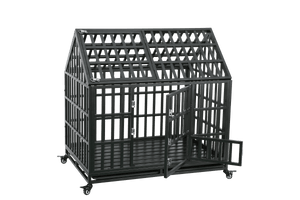 Heavy Duty Dog Cage  Pet Crate With Roof