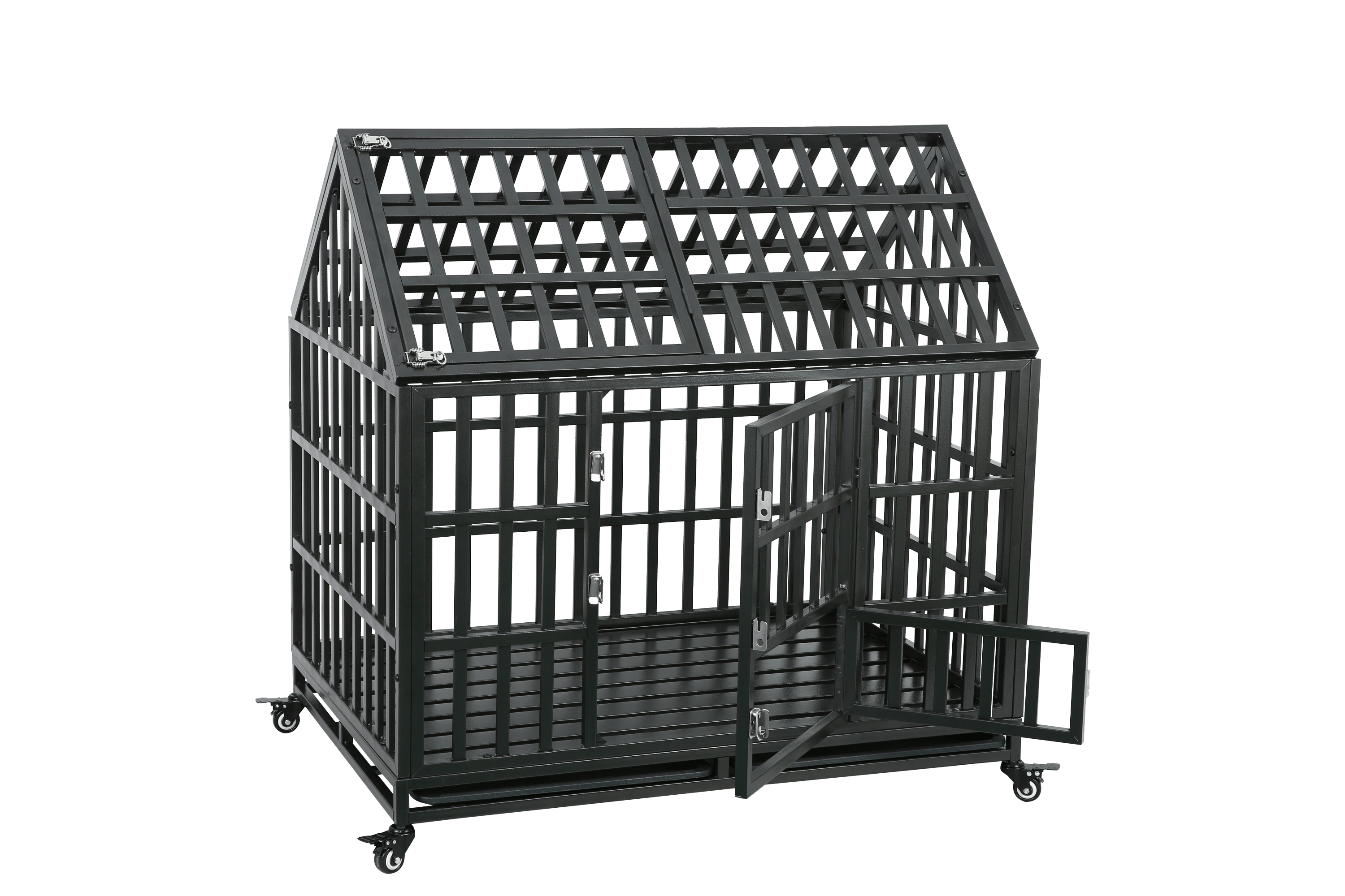 Heavy Duty Dog Cage  Pet Crate With Roof