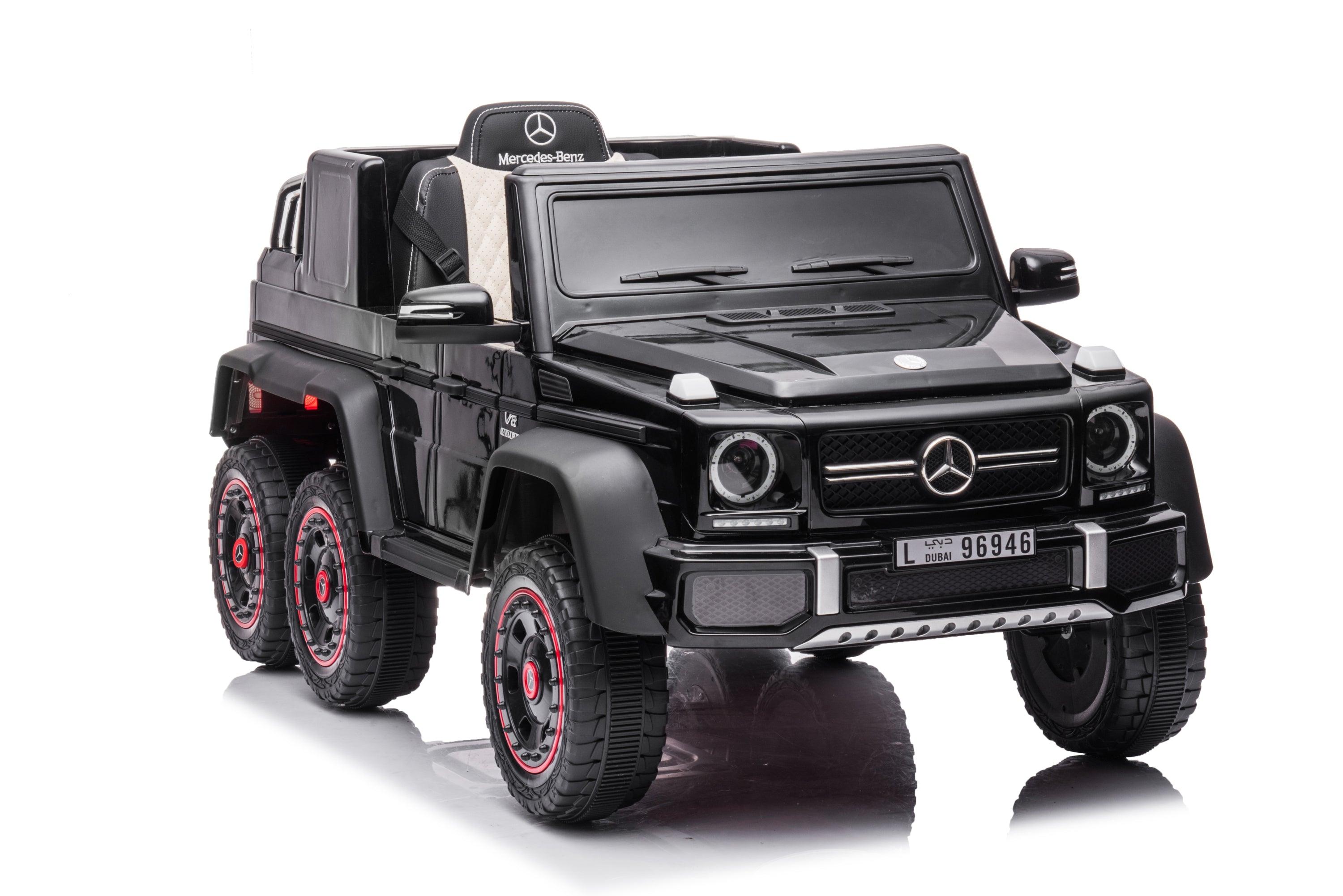 🆓🚛 Kids Ride On Cars, Licensed Mercedes-Benz Electric Car for Kids With 6 Wheel Shock Absorber, 24V7Ah Super Battery Powered Toy With Remote & Leather Seat, 3 Speeds, Music, Horn, Led Lights