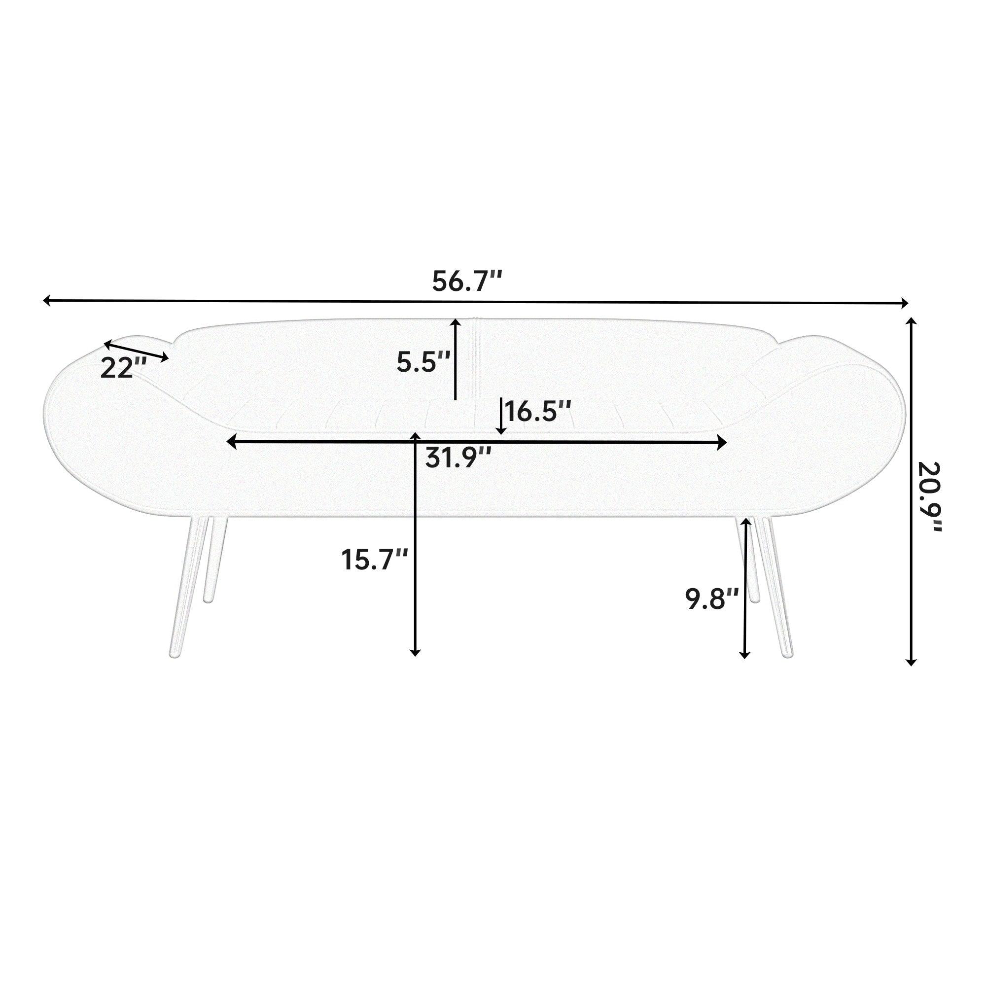 57 inch sofa stool PVC fabric can be placed in the bed circumference can also be placed in the porch LamCham