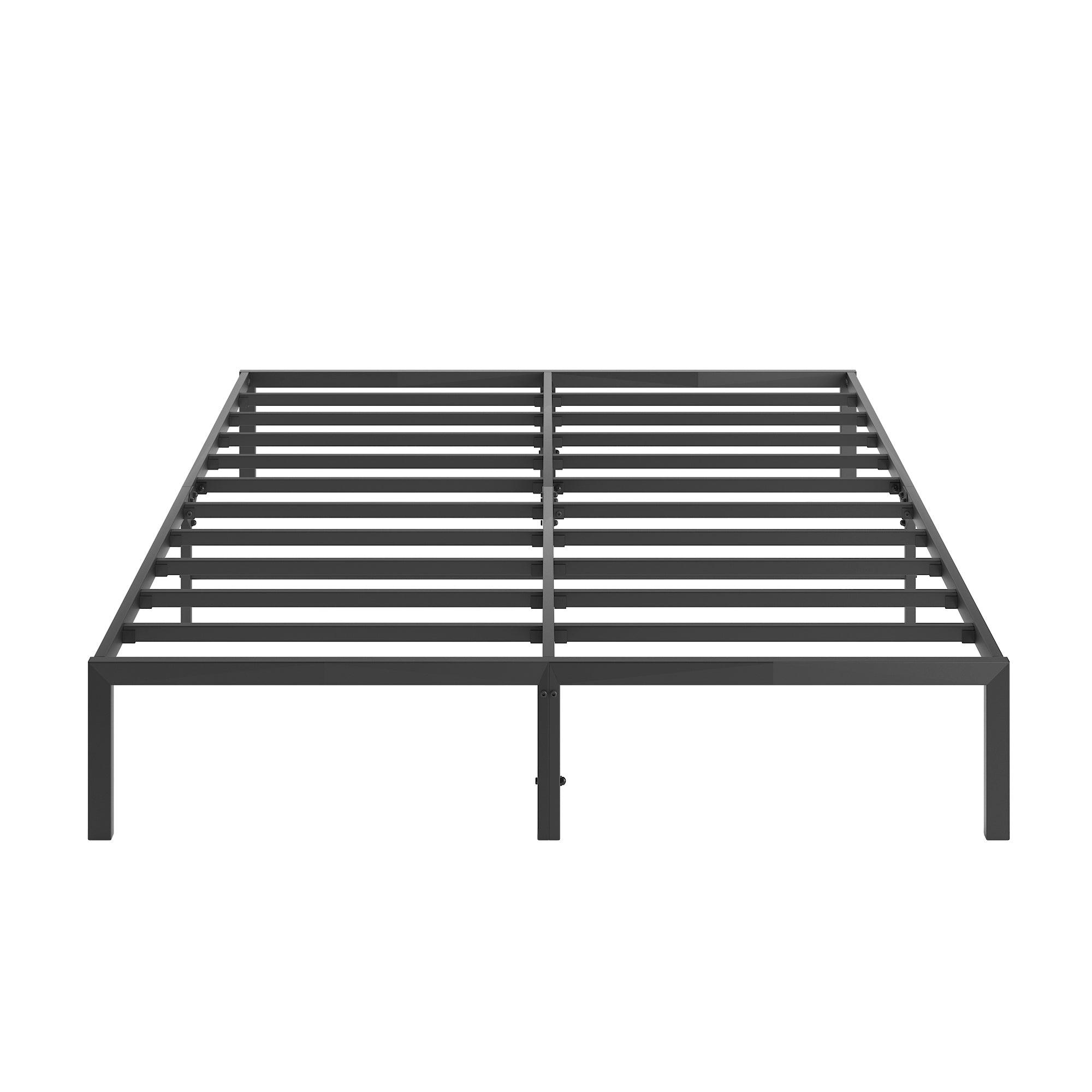 14" Metal Platform Bed Frame, No Box Spring Needed - Twin Size
