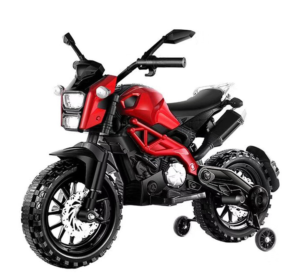 🆓🚛 Electric Motorcycle for Kids, Kids Ride On Motorcycle, Tamco 12V Electric Dirt Bike With Training Wheels, Hand Racing Foot Brake, Pu Seat, Ride On Motorcycle for 3~6 Years Boys Girls Gift