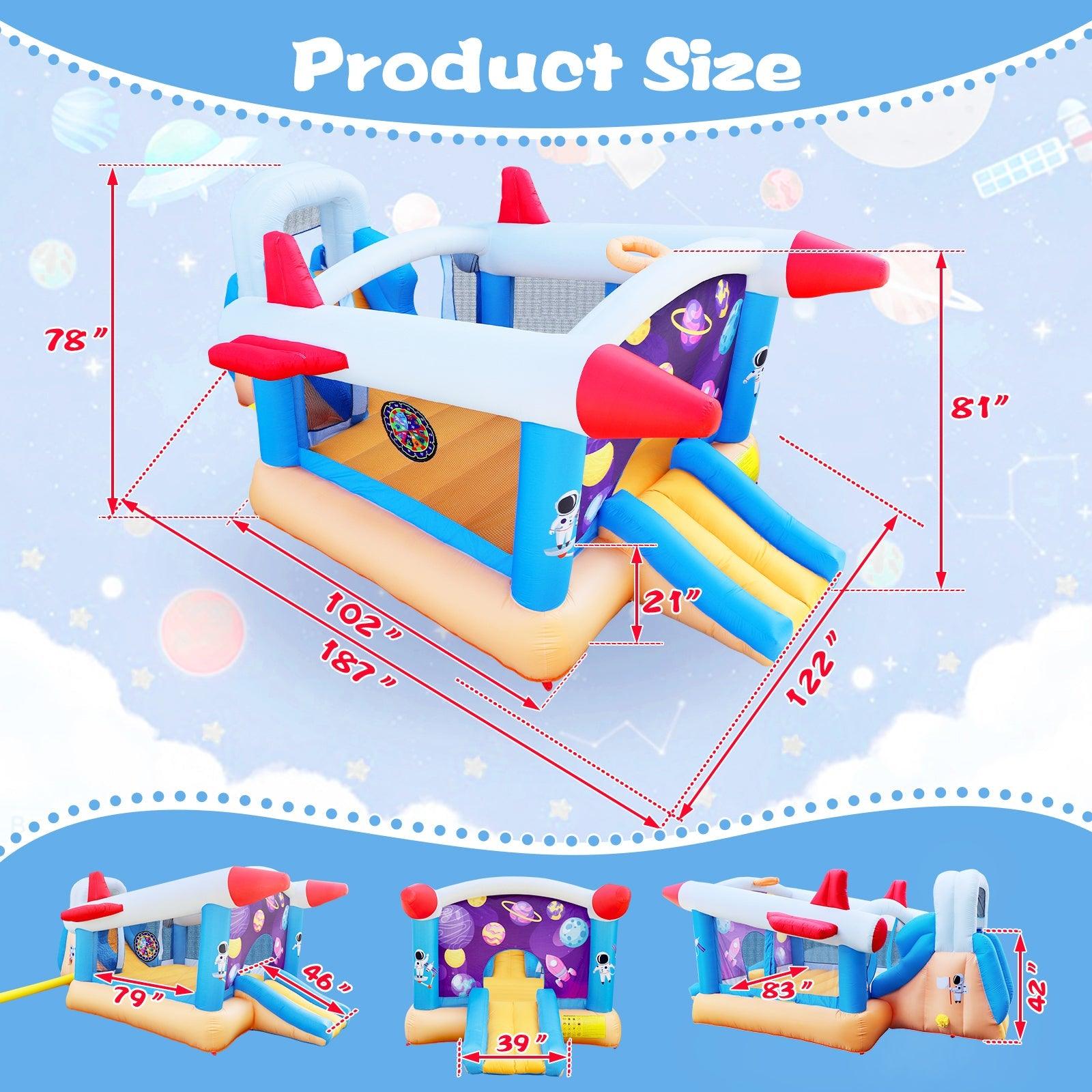 6 In 1 Outdoor Indoor Inflatable Bouncer For Kids Target Ball Basketball Slide With Blower LamCham