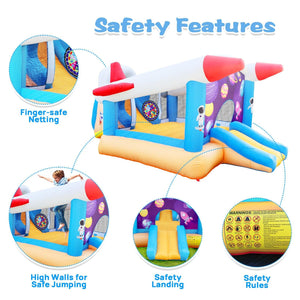 6 In 1 Outdoor Indoor Inflatable Bouncer For Kids Target Ball Basketball Slide With Blower LamCham