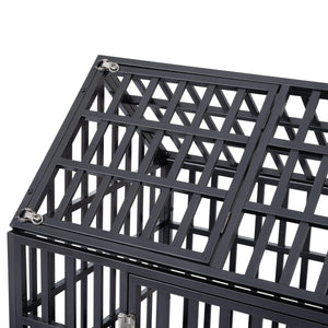 Heavy Duty Dog Cage  Pet Crate With Roof