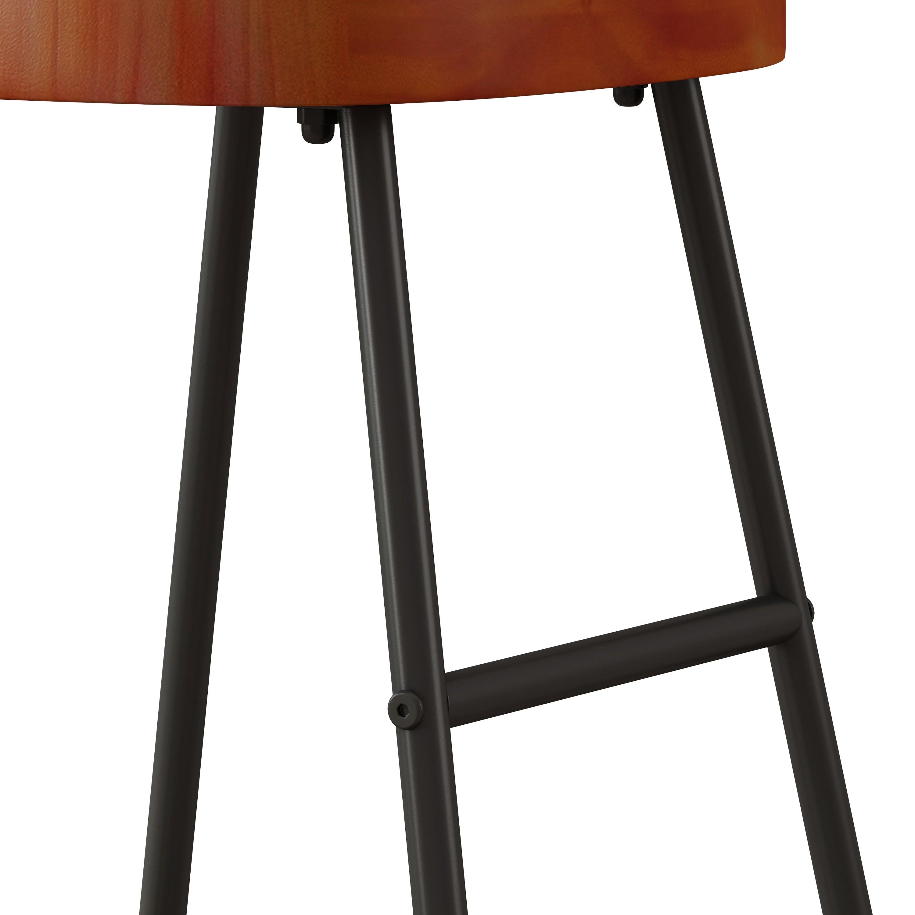 29.52" Stylish and Minimalist Bar Stools, Two-piece Counter Height Bar Stools, for Kitchen Island, Coffee Shop, Bar, Home Balcony, Brown