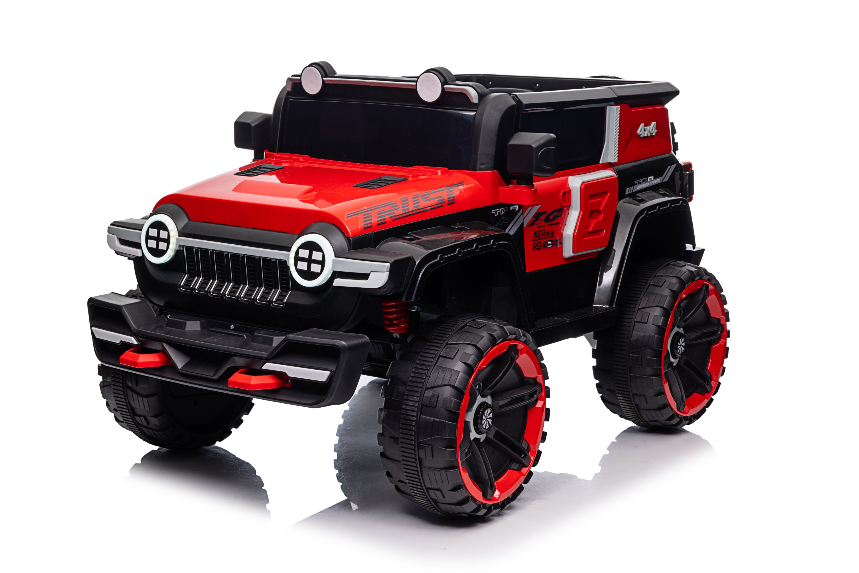 🆓🚛 Kids Ride On Car, Kids Electric Car With Remote Control 12 V Children Car Motorized Vehicles for Girls Boys Gift, Music, Horn, Spring Suspension, Safety Lock, Led Light