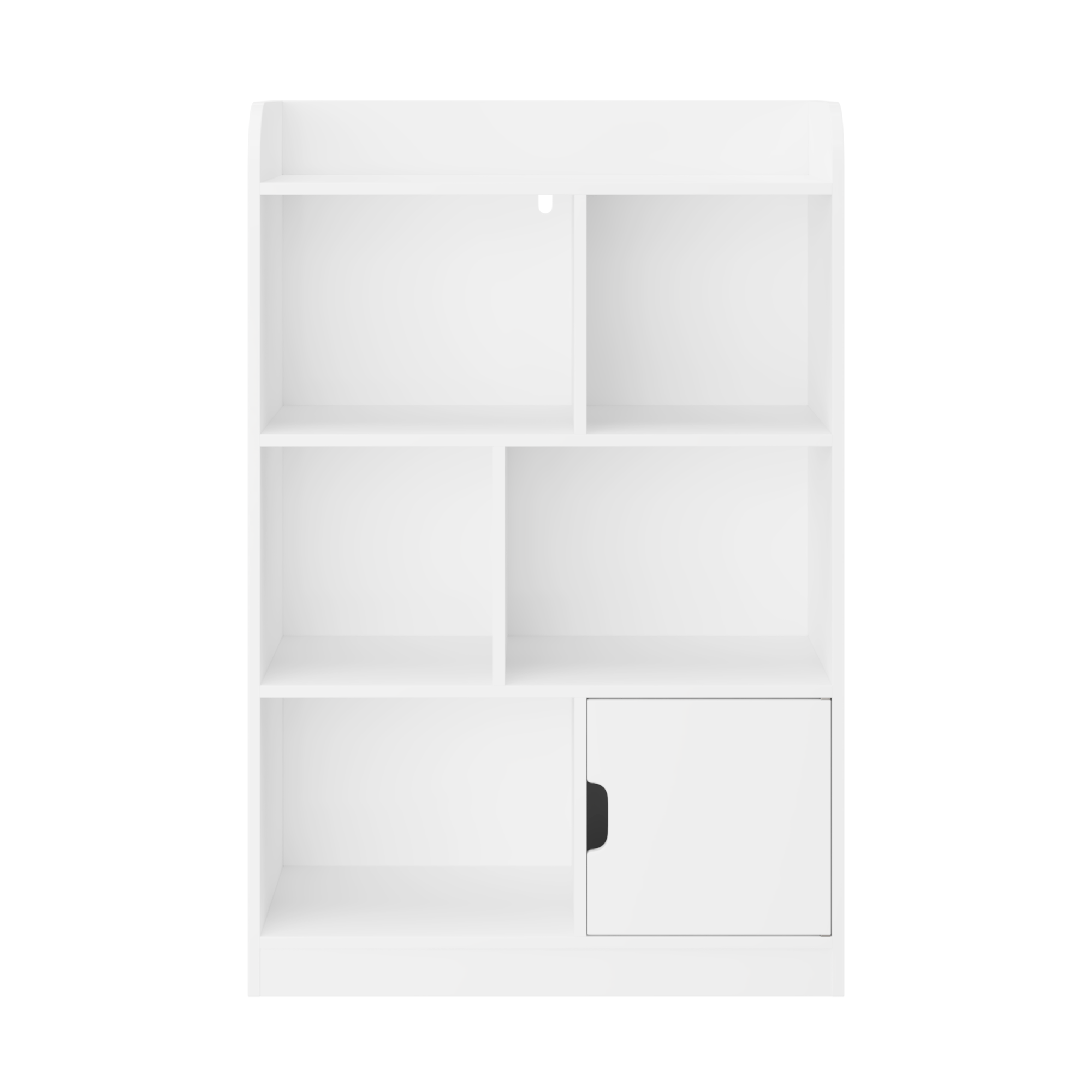 Kids Bookcase with 6 Compartments, Freestanding MDF Bookshelf in White for Bedroom Living Room Office Closet School