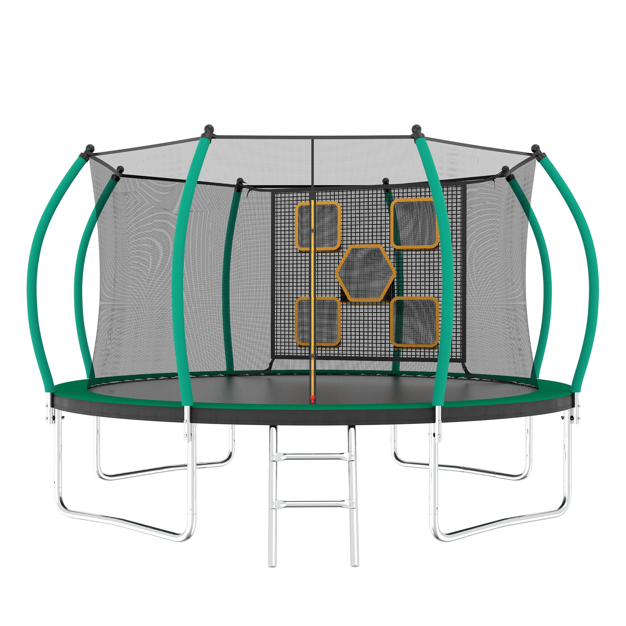 12Ft Trampoline, Outdoor Trampolines for Kids and Adults, Recreational Trampoline With Enclosure Net & Ladder, Round Trampoline Astm Approved