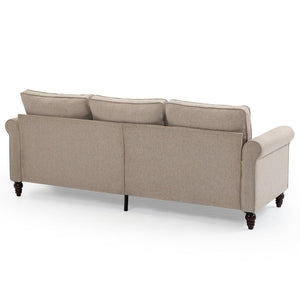 70 inch 3 Seater Loveseat Sofa, Mid Century Modern Couches for Living Room, Button Tufted Sofa LamCham