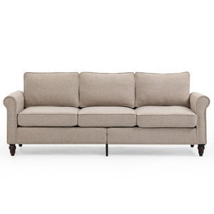 70 inch 3 Seater Loveseat Sofa, Mid Century Modern Couches for Living Room, Button Tufted Sofa LamCham