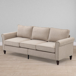 70 inch 3 Seater Loveseat Sofa, Mid Century Modern Couches for Living Room, Button Tufted Sofa LamCham