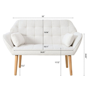 50 " width Loveseat sofa - Ergonomic with pillow